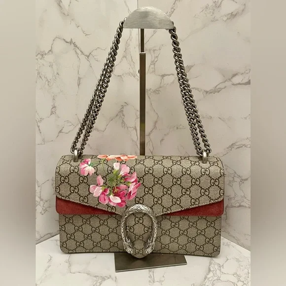 GUCCI GG Supreme Monogram Blooms Dionysus Shoulder  Bag - Picture 3 of 16